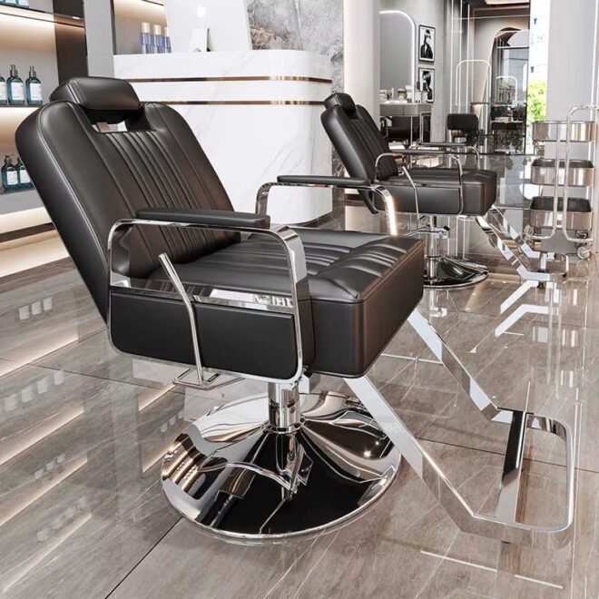 Reclining Salon/Barber Chair for Hair Stylist