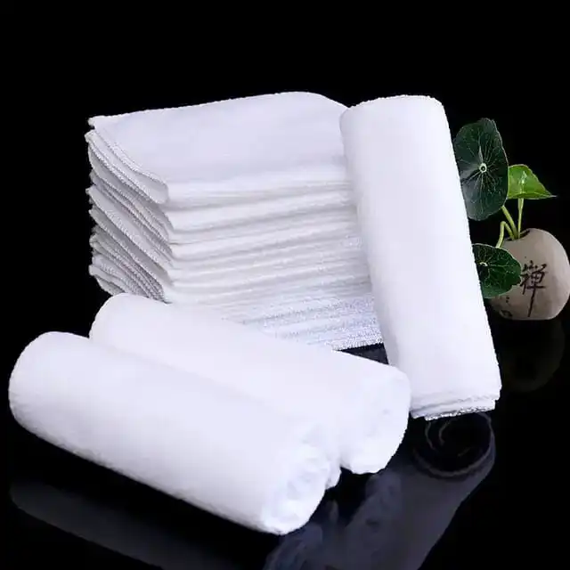 White microfiber bathroom hand towel 80*180cm - lightweight & thin white towels - multi purpose for gym, spa, hotel