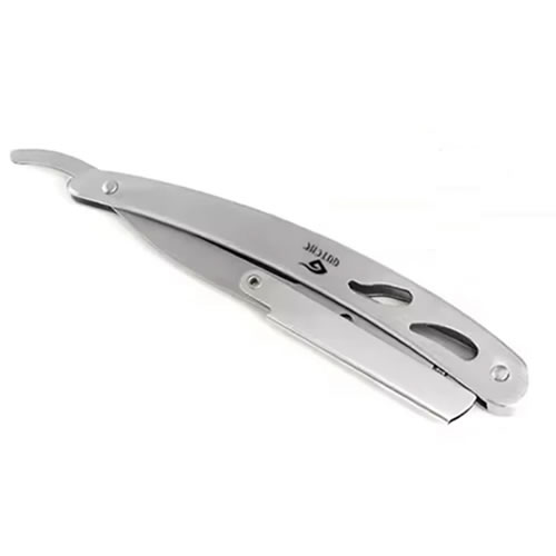 Stainless Steel Straight Edge Barber Razor Folding Shaving Shaver Without Blade