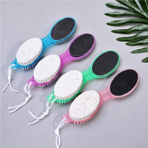 Pedicure Paddle Kit Tool with Pumice Stone Foot Hand Toe Nail Cleaning Brush Foot